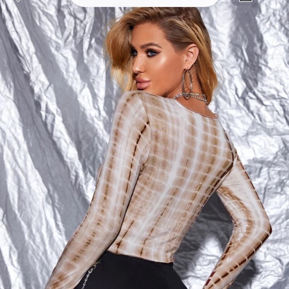 Tie Dye seam front crop top